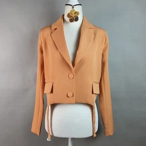 4th Reckless Wmns XS Orange Crop Designer Jacket ChicCore CorpCore - Picture 1 of 8