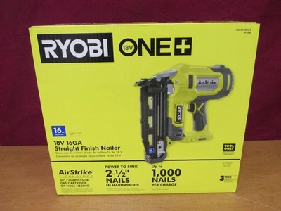 Clavadora con acabado recto Ryobi P326 ONE+ AirStrike 18V 16GA **Solo herramienta**Nueva** Foto 1 de 3
