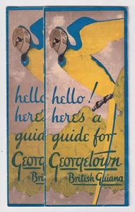 Par de folletos de colección años 30 GUÍAS DE VIAJE de Georgetown turismo de la Guayana Británica - Imagen 1 de 8