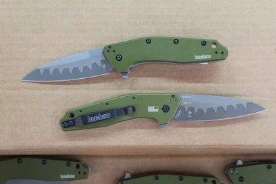 Kershaw Olive Dividend 1812OLCB, escalas planas, hoja compuesta, nuevo defecto, EE. UU.! Foto 1 de 4