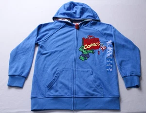 Marvel Boys Character Full Zip Hooded French Terry Jacket AP2 Blue Large (10/12) - Picture 1 of 6