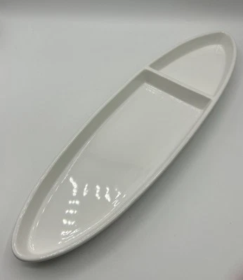 Faiancas Neto And Gomes Divided Appetizer Dessert Dip Dish Tray 17” Platter - Image 1 of 4