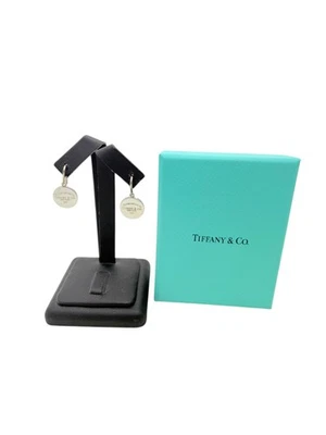 Brincos pendentes redondos de prata esterlina Please Return To Tiffany & Co. - Caixa - Imagem 1 de 4