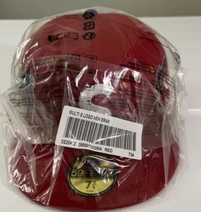 SUPREME MULTI S LOGO NEW ERA HAT RED SIZE 7 3/4 (SS25) BRAND NEW (100% AUTHENTIC - Picture 1 of 19