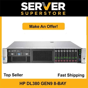 HP ProLiant DL380 G9 Server 2x E5-2680 V3=24 Cores P440 128GB 2x 900GB SAS rails - Picture 1 of 9