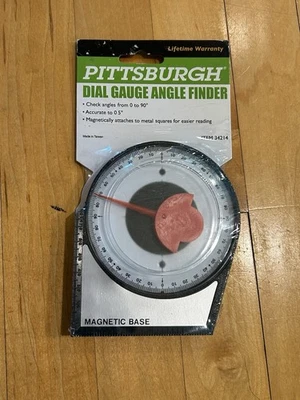Pittsburgh Magnetic Dial Gauge Angle Finder #34214 by Harbor Freight - NOS - Image 1 of 4