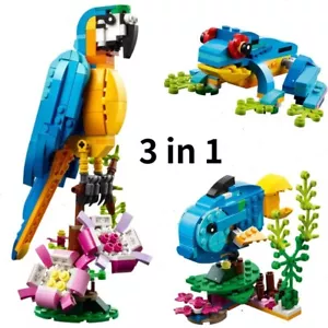 For Unique Creator 3 in 1 Exotic Parrot Building Toy Set, Transforms to 3 Animal - Picture 1 of 7