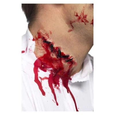 Красный латекс швы шрам взрослых зомби костюм макияж эффект - Изображение 1 из 2