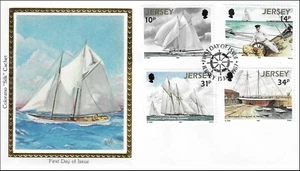 Sailing Ship Set Vintage Boats Jersey Gold Colorano FDC 1987 - Picture 1 of 1