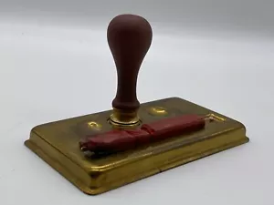 Vintage Solid Brass Stamp "M" or "W" Wax Seal Stuart Houghton - Picture 1 of 10