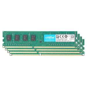 LOT 4PCS Crucial 8GB 1866MHz DDR3L NON ECC Unbuffered DIMM 2Rx8 Desktop Memory - Picture 1 of 8