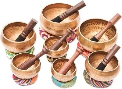Nepal Tibetische Klangschalen Set 7 Schalensets | Meditation Klangschale Best... - Bild 1 von 4
