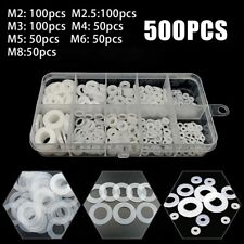 Set completo 500 pezzi lavatrice in plastica bianca per tenuta assortita (M2M8)