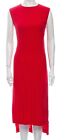 MAISON MARTIN MARGIELA lange Schicht rote Kleid-Etiketten mit Rundhalsausschnitt Größe 44 NEU Neu mit Etikett gyuh