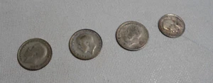 Great Britain Silver Coins || 1921 | 1924 | 1929 6 Pence PLUS 1918 3 Pence - Picture 1 of 9