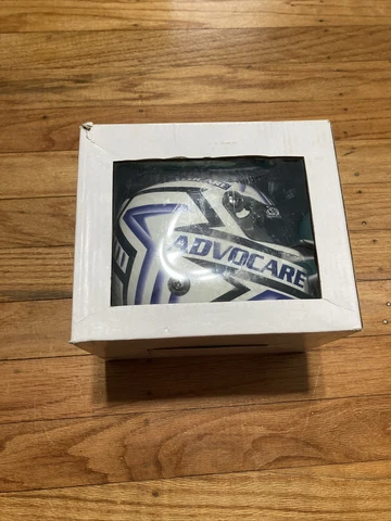 Trevor Bayne 2017 Advocare Mini Replica White Helmet Roush Fenway Racing READ Cover