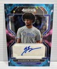 2022-23 Panini Prizm Draft Picks Auto Prizms Nebula Circles Shaedon Sharpe 3/5
