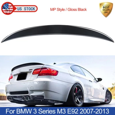 Gloss Black Rear Trunk Spoiler Wing For 2007-2013 BMW E92 325i 328i 335i M3 Foto 1 de 4