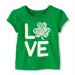CAMISETA TOP TCP BABY GIRL ST PATRICK'S DAY LOVE ENCAJE VERDE TRÉBOL 6-9M 9-12M - Imagen 1 de 1