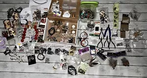 Huge 9lb Lot Quality Jewelry Making kit Beads, crystal bracelets, earrings tools - Picture 1 of 9