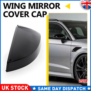 2x for Audi A3 S3 8v Gloss Black Rh Side Door Wing Mirror Covers Caps 8v0857528