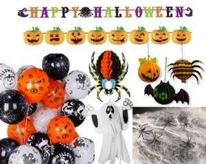 28 piezas Mega Paquete de Decoración de Halloween Paquete Conjunto Boltellos Araña Globos Telaraña - Imagen 1 de 7