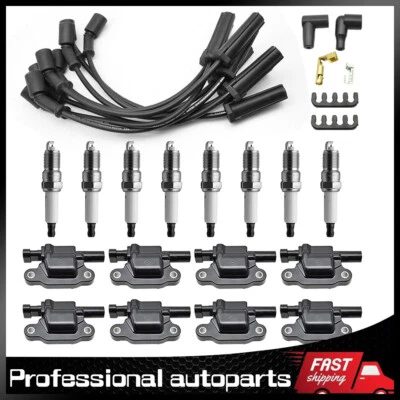 8X OEM Ignition Coil + 8X Iridium Spark Plug + 8X Wire for Chevy GMC Yukon UF413 - Image 1 of 4