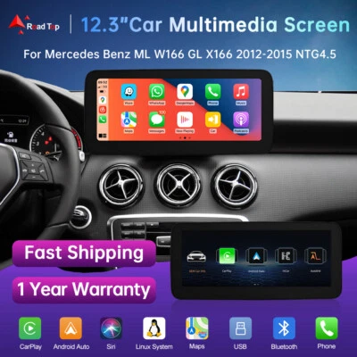 12.3'' Wireless CarPlay Autoradio für Mercedes A W176 C117/X117 GLA X156 B W246 - Bild 1 von 4