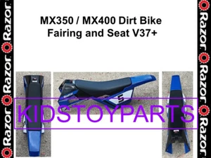 New! BLUE MX350 SEAT FAIRING Gas Tank Razor DIRT ROCKET DIRT BIKE 24V V37+ - Picture 1 of 3