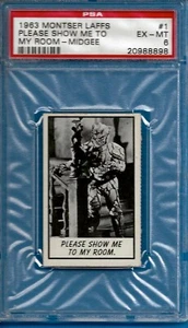 1963 Topps Monster Laffs (Midgee) #1 Show me my Room Psa 6 - Bild 1 von 2