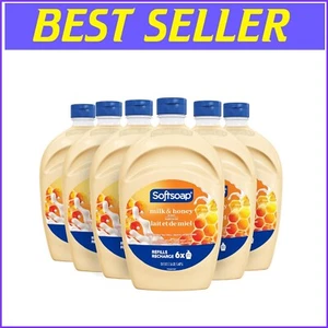 Soft Moisturizing Milk & Honey Hand Soap - 50oz Refills, Set of 6 Bottles - Picture 1 of 12