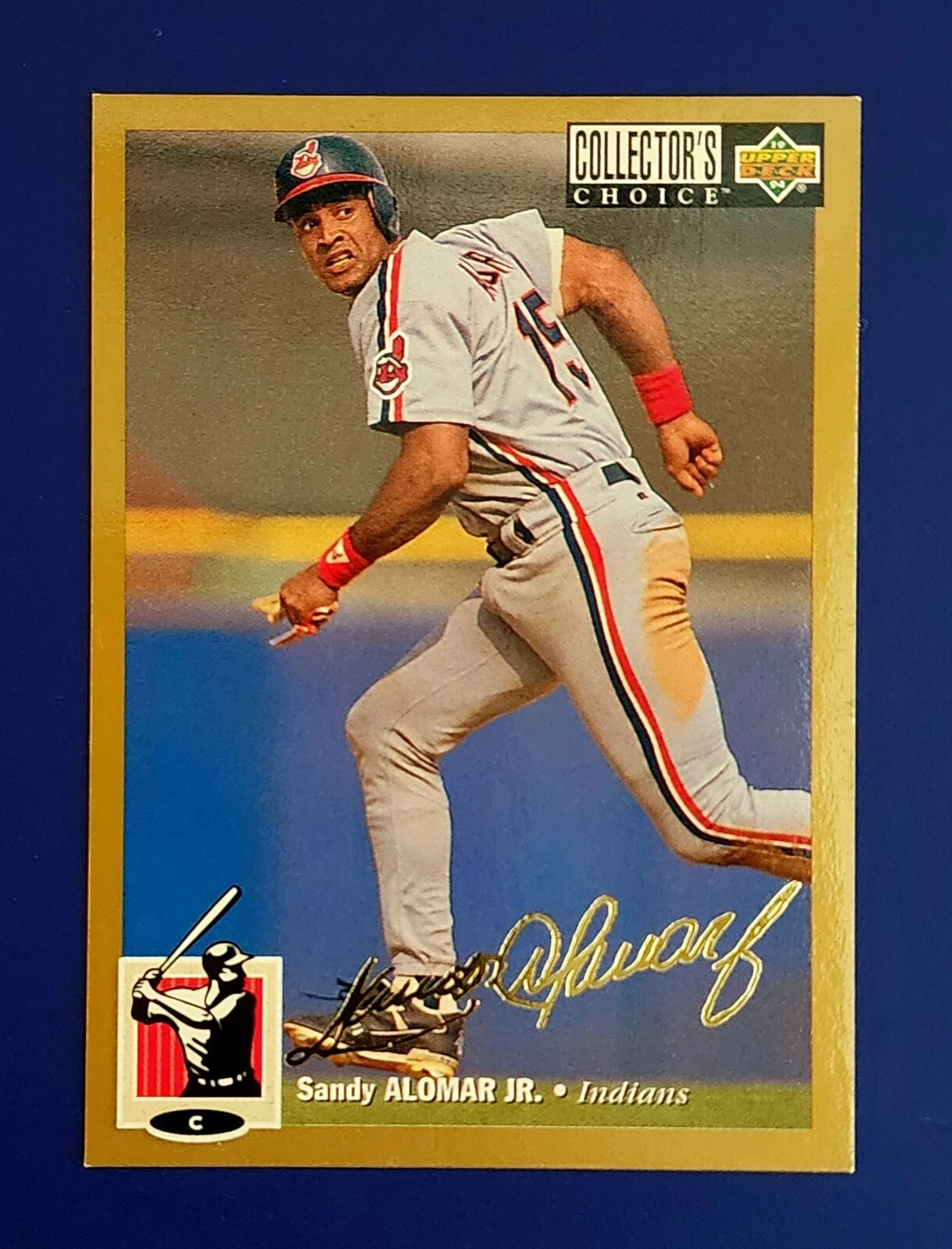 1994 UD Collector's Choice GOLD Signature SSP Sandy Alomar Jr. Indians #34