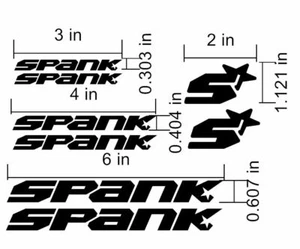 Custom Spank Aufkleber Set. Sonderfarben. MTB DH DJ Fahrrad Rahmen Helm Aufkleber - Bild 1 von 9