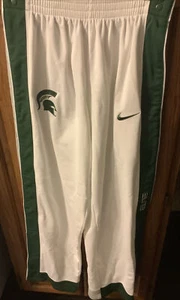 Nike Dri-Fit Elite Michigan State Spartans Warm-Up Basketball Pants White SM NWT - Picture 1 of 6