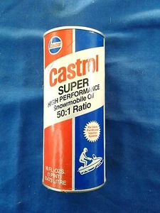 Lattina olio motoslitta NOS Castrol super alte prestazioni rapporto 50:1 no UPC mai aperta - Foto 1 di 6