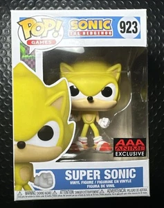 Funko Pop! Sonic the Hedgehog Super Sonic AAA Anime Exclusive #923 W/ Protector - Picture 1 of 2