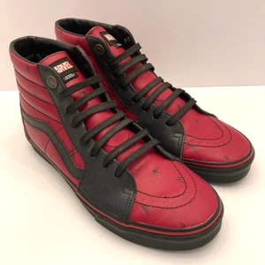 Vans x Marvel SK8 High Sneaker Deadpool Edition Herren 12 rot Leder einmal getragen - Bild 1 von 14
