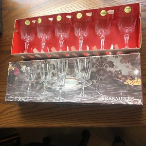 De Colección CRISTAL D' ARQUES 6 Versalles - Seis Piezas Vaso de Cristal Mediano, 24% PbO - Imagen 1 de 9