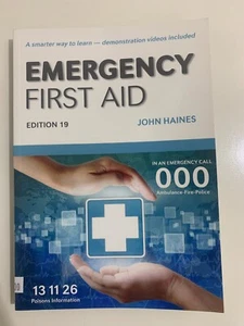 Emergency First Aid Textbook By John Haines Paperback Nursing Studies - Picture 1 of 4