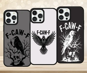 FUNDA FUNDA DE TELÉFONO DIVERTIDA CITA CUERVO PARA IPHONE SAMSUNG GOOGLE PIXEL DICHO GROSERO - Imagen 1 de 9