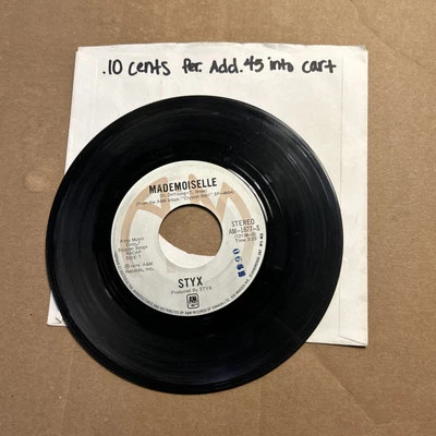 Styx Sticks Light Up/Mademoiselle 1976 A&M Records 45 - Image 1 of 4