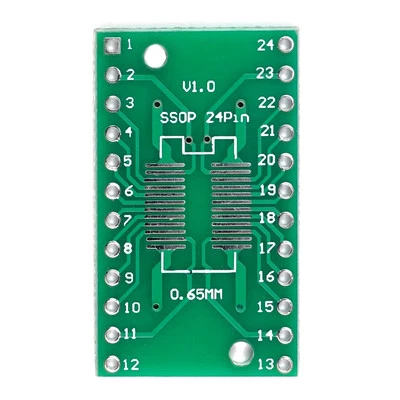 SMD Breakout Adapter für SOP24 / SSOP24 / TSSOP24, 24 Pin, 0,65mm / 1,27mm - Bild 1 von 2