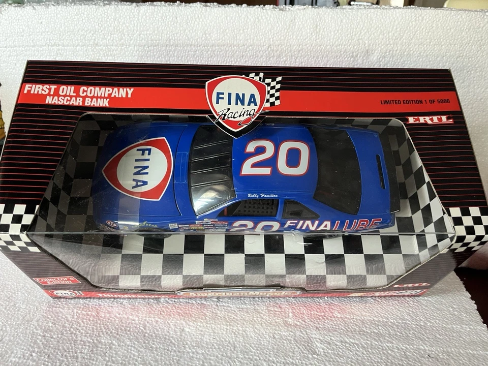 ERTL American Muscle #20 Fina Lube Ford Thunderbird Bobby Hamilton 1:18 Bank LE Foto 1 de 4