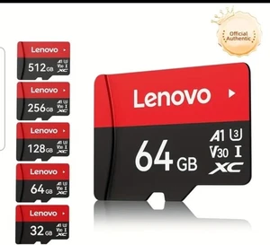 Lenovo Micro Memory Card 32GB 64GB 128GB 256GB 512GB Ultra TF Card A1 Class 10 - Picture 1 of 20