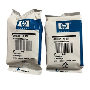HP 901 901 Tri-Color Tinte Original OEM Set 2 Neu Versiegelt Fabrikversiegelt - CC656A - Bild 1 von 7