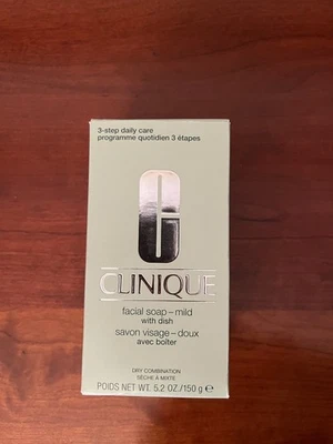 Nueva barra de jabón facial Clinique suave con plato - 5,2 oz para piel seca combinada Foto 1 de 2