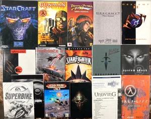 PC 90s Big Box Game MANUAL Only Lot 17 StarCraft Doom 3 Rogue Squadron Descent - Picture 1 of 4