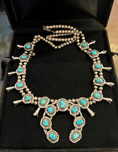 Necklace by Frank Sandoval Vintage Navajo Squash Blossom