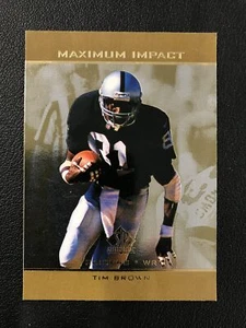 1998 SP Authentic #SE28 Tim Brown Maximum Impact Oakland Raiders - Picture 1 of 2