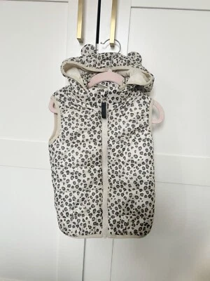 Leopard Print Gilet Jacket Girls Animal Cute Cream 1.5-2 Years 18-24 Months - Image 1 of 4